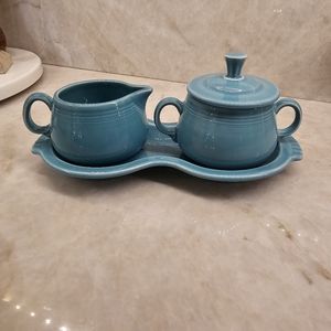 FIESTAWARE CREAMER & SUGAR SET